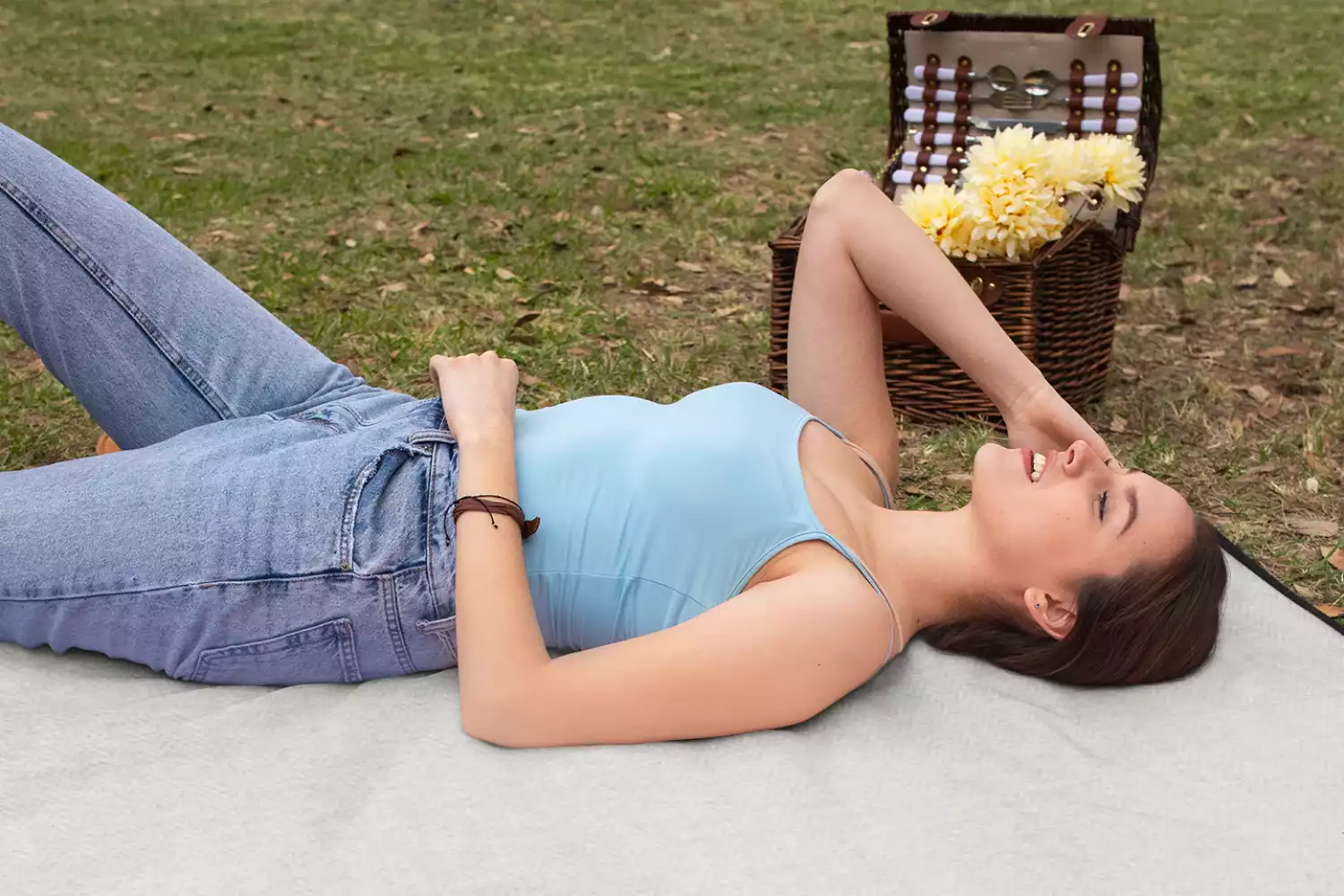girly picnic blanket